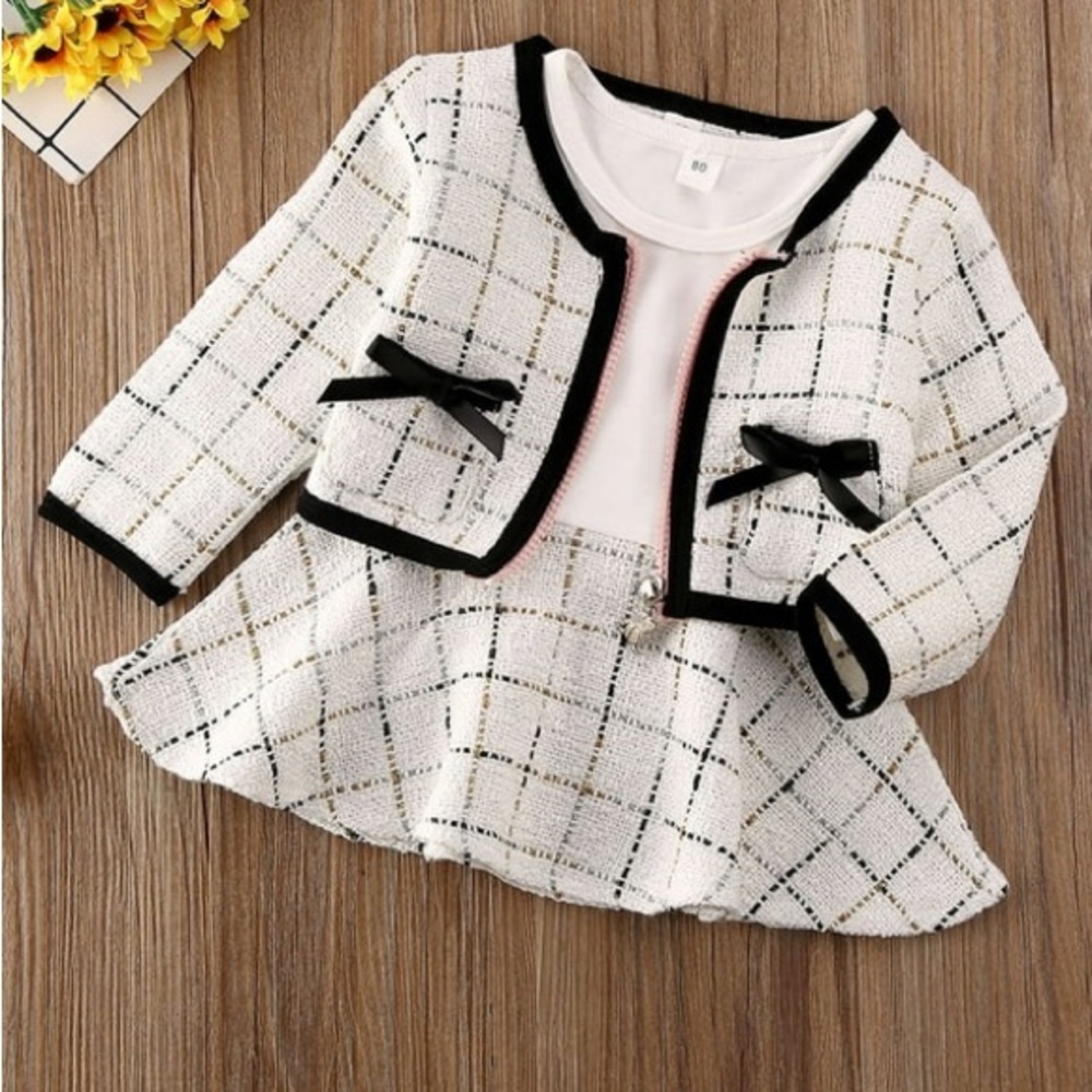 Buckle Jacket & matching dress 110 , 4-5 years, 100% Cotton